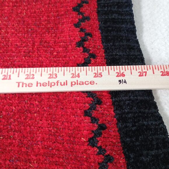 Sigrid Olsen Sport Red Chenille Sweater L Nordic Tree Knit Pullover Christmas - Picture 14 of 14